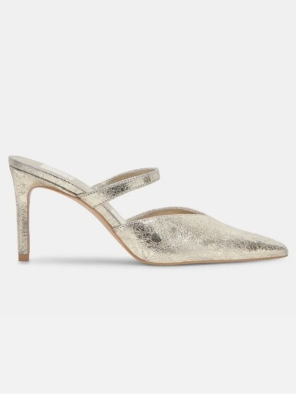 DOLCE VITA Kanika Pointed Toe Pump In Silver Distressed Leather Size 6.5